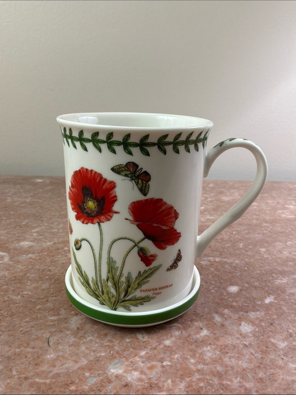Portmeirion BOTANIC GARDEN POPPY Mug and Coaster